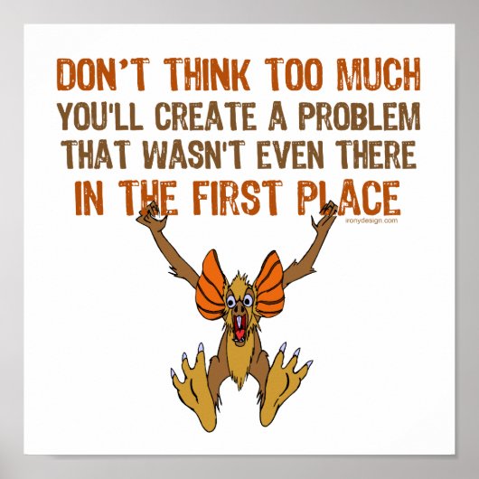 Denk niet te veel poster (Voorkant)