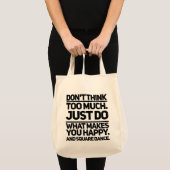 Denk niet te veel tote bag (Voorkant (product))