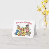 Denk nooit dat ze een kunstmatige kerstkaart is kaart (Gele Bloem)