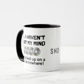 Denk op een de mokken van het de douanemonogram va (Voorkant links)