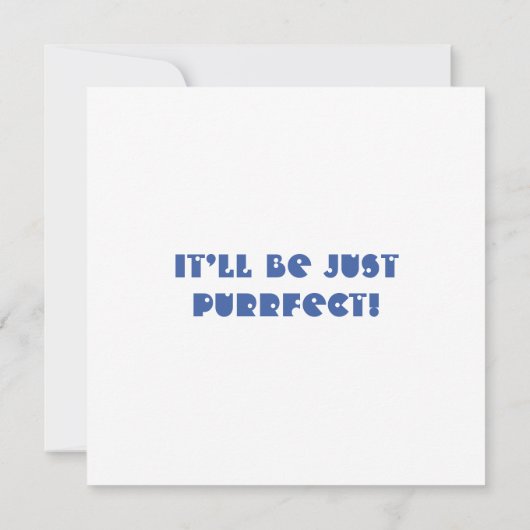 Denk Pawsitive Purrfect Schattige Cat in Specs Dra Kaart (Achterkant)