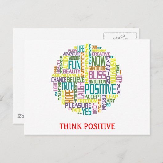 Denk positief Briefkaart (Voorkant / Achterkant)