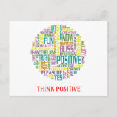 Denk positief Briefkaart (Voorkant)