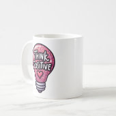 Denk positief Gezegde Schattige Pattern Love Yours Koffiemok (Voorkant links)