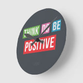 Denk positief Inspirerend Citaat Klok (Hoek)