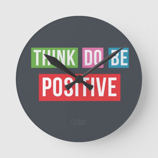 Denk positief Inspirerend Citaat Klok (Voorkant)