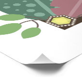 Denk positief inspirerend citaat veer boho perfect poster (Hoek)