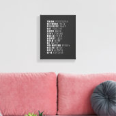 Denk positief | inspirerende quote canvas afdruk (Insitu (Woonkamer))