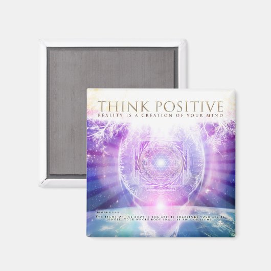 DENK POSITIEF MAGNEET (Voorkant / Achterkant)