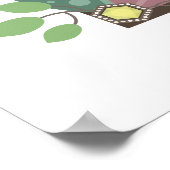 Denk positief, motivatie boho vether poster (Hoek)