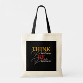 Denk positief, wees positief Canvas tas" Tote Bag (Achterkant)
