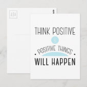 Denk Positieve & positieve dingen zullen gebeuren Briefkaart (Voorkant / Achterkant)