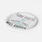 Denk Positieve & positieve dingen zullen gebeuren Papieren Bordje (Gekanteld)