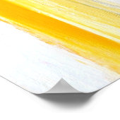 'Denk recht' grijs en geel Abstract Poster (Hoek)