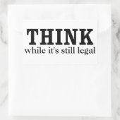 DENK RECHTHOEKIGE STICKER (Tas)