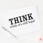 DENK RECHTHOEKIGE STICKER (Envelop)