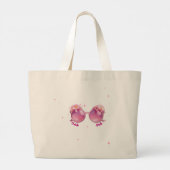 Denk Roze Grote Tote Bag (Achterkant)