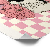 Denk Roze Wall Art Trendy Poster, Skull Poster (Hoek)