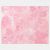 Denk Roze Waterverf Florale Patroon Fleece Deken (Voorkant (Horizontaal))