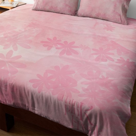 Denk Roze Waterverf Florale Patroon Fleece Deken