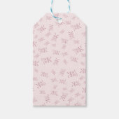 Denk Roze Waterverf Patroon Monogram Cadeaulabel (Voorkant)