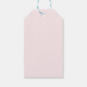 Denk Roze Waterverf Patroon Monogram Cadeaulabel (Achterkant)