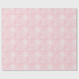 Denk Roze Waterverf Patroon Monogram Cadeaupapier