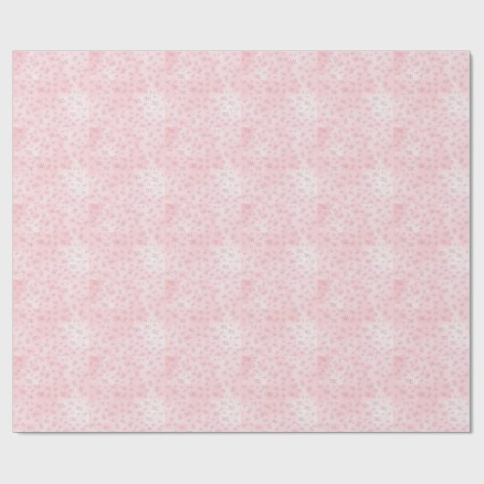 Denk Roze Waterverf Patroon Monogram Cadeaupapier (Vlak)