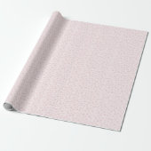 Denk Roze Waterverf Patroon Monogram Cadeaupapier (Uitgerold)