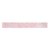 Denk Roze Waterverf Patroon Monogram Satijnen Lint (Voorkant)