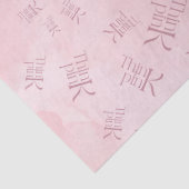 Denk Roze Waterverf Patroon Monogram Tissuepapier (Detail)