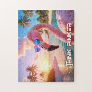 DENK ROZER - Flamingo ROZE Legpuzzel
