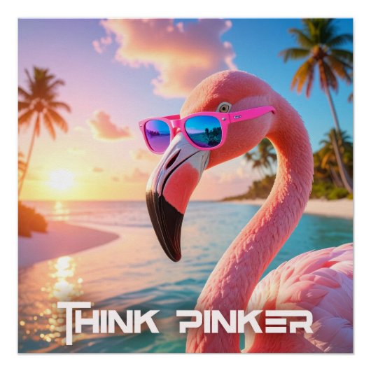 DENK ROZER - Flamingo ROZE Perfect Poster (Voorkant)