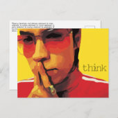 "Denk" Schriftgedeelte Briefkaart uit Filippenzen  (Voorkant / Achterkant)