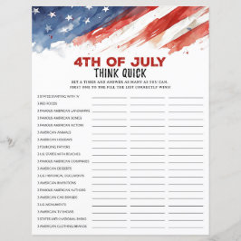 Denk snel 4 juli Party Game