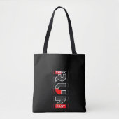Denk snel rennen tote bag (Voorkant)