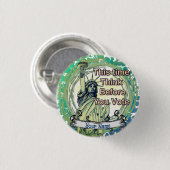 Denk Stem Vrijheid Ronde Button 3,2 Cm (Voorkant /achterkant)