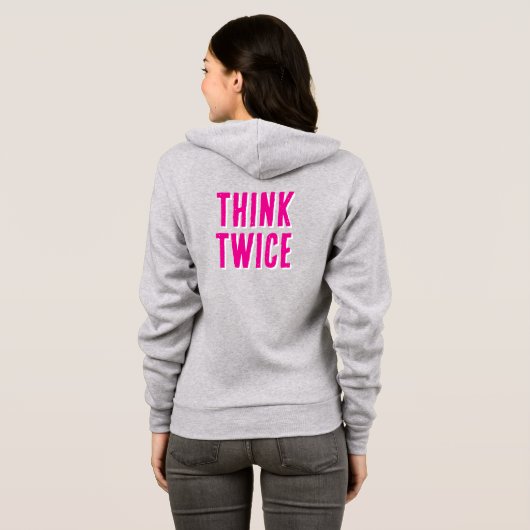 Denk twee keer na hoodie (Achterkant volledig)