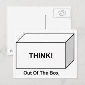 Denk uit de doos briefkaart (Voorkant / Achterkant)