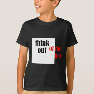 Denk uit de doos grappig ontwerp t-shirt