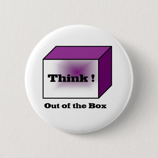 Denk uit de doos ronde button 5,7 cm (Voorkant)