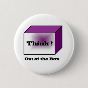 Denk uit de doos ronde button 5,7 cm