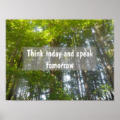 Denk vandaag aan het Inspirerend proverb poster (Voorkant)