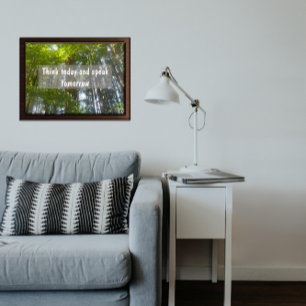 Denk vandaag aan het Inspirerend proverb poster