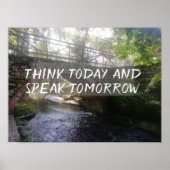 Denk vandaag na en spreek proverb bridge poster (Voorkant)
