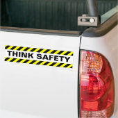 DENK VEILIGHEID BUMPERSTICKER (Op Truck)