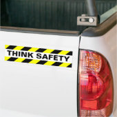 DENK VEILIGHEID BUMPERSTICKER (Op Truck)