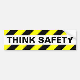 DENK VEILIGHEID BUMPERSTICKER