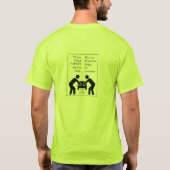 Denk VEILIGHEID Vraag om hulp T-shirt (Achterkant)