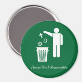 Denk verstandig magneet (Voorkant / Achterkant)